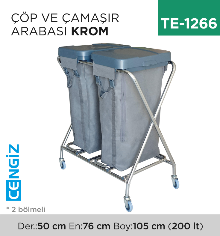 ÇÖP VE ÇAMAŞIR ARABASI KROM