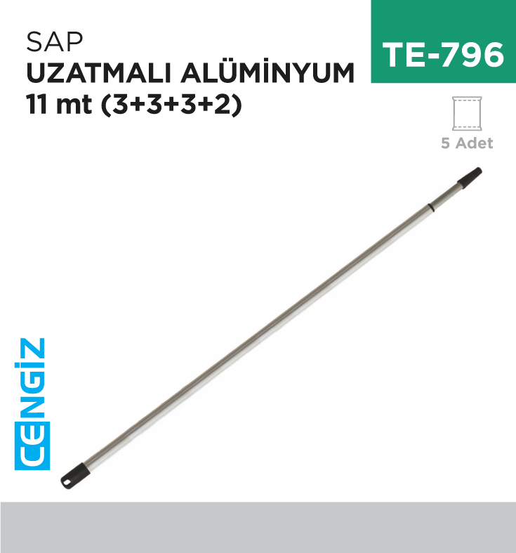 SAP UZATMALI ALÜMİNYUM 11 MT (3+3+3+2)  (TUS284)