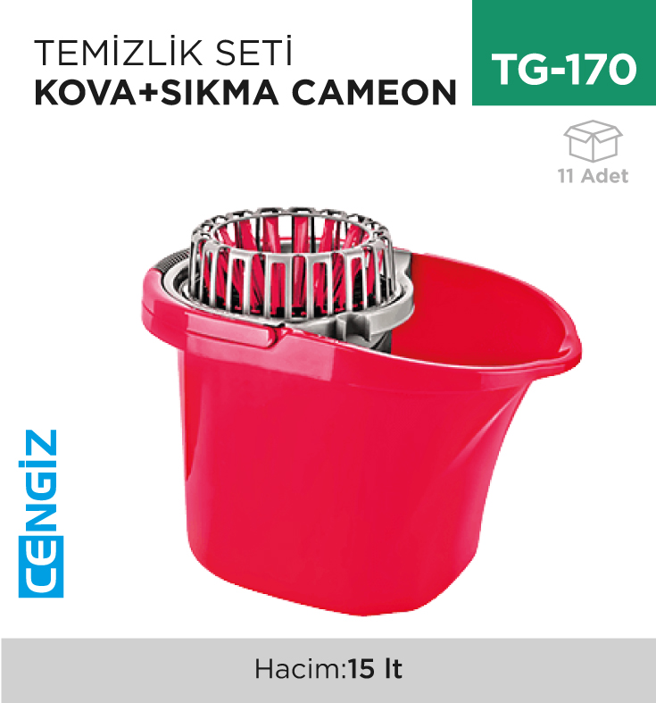 TEMİZLİK SETİ KOVA+SIKMA CAMEON (TP 665)