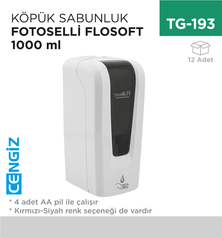 FOTOSELLİ KÖPÜK SABUNLUK FLOSOFT 1000 ML (F 046)