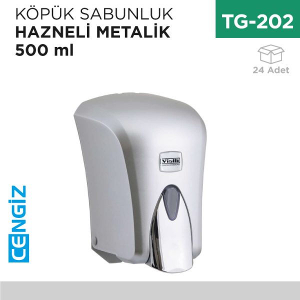 +KÖPÜK SABUNLUK HAZNELİ M.GRİ 500 ML (F5C)