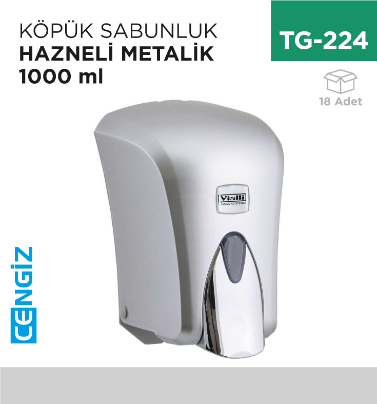 +KÖPÜK SABUNLUK HAZNELİ M.GRİ 1000 ML (F6C)