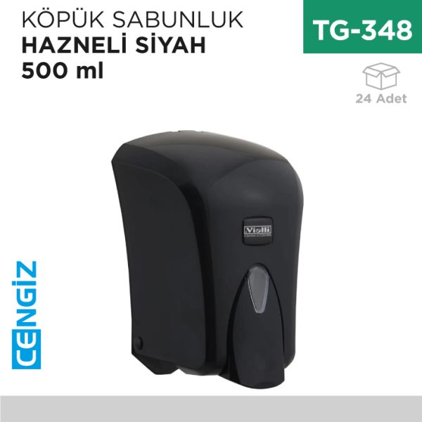 KÖPÜK SABUNLUK HAZNELİ SİYAH 500 ML (F5B)