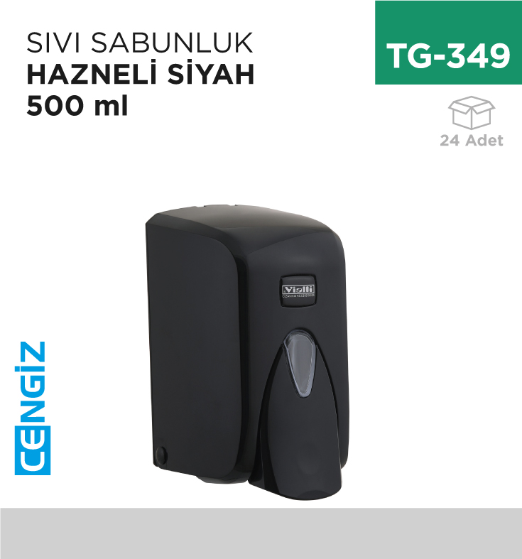 SIVI SABUNLUK HAZNELİ SİYAH 500 ML (S5B)