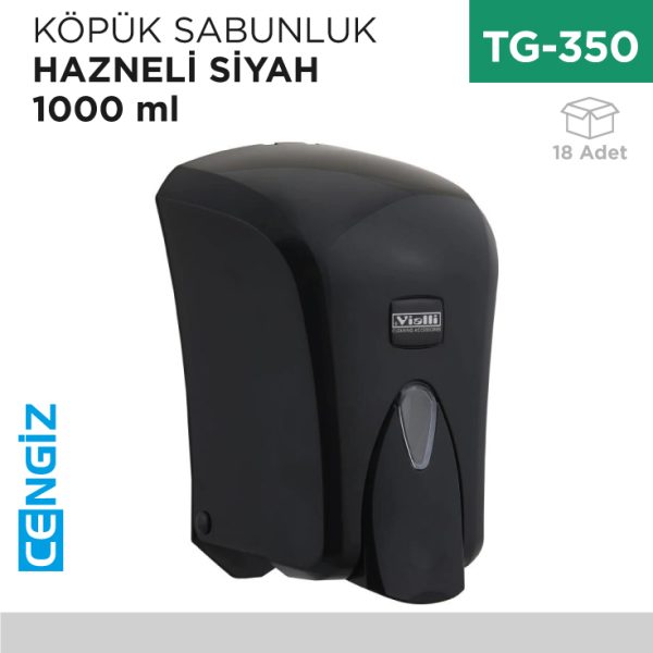 KÖPÜK SABUNLUK HAZNELİ SİYAH 1000 ML (F6B)