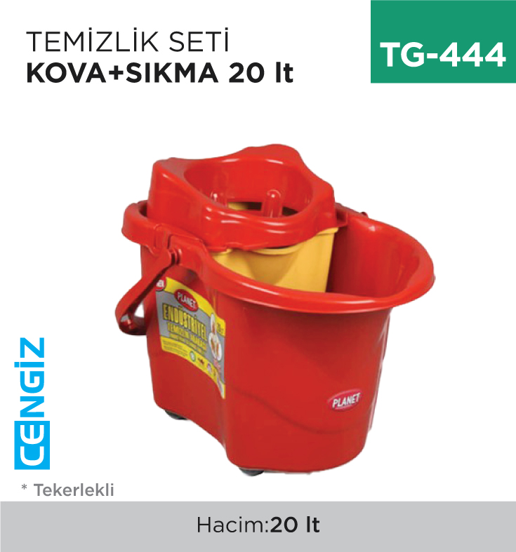 TEMİZLİK SETİ KOVA+SIKMA 20 LT (UP610)