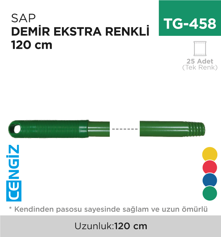 SAP DEMİR KENDİNDEN VİDALI RENKLİ 120 CM