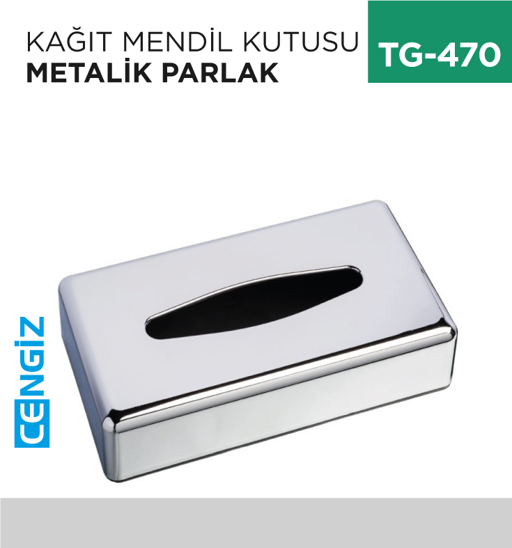 KAĞIT MENDİL KUTUSU METALİK PARLAK (7620)