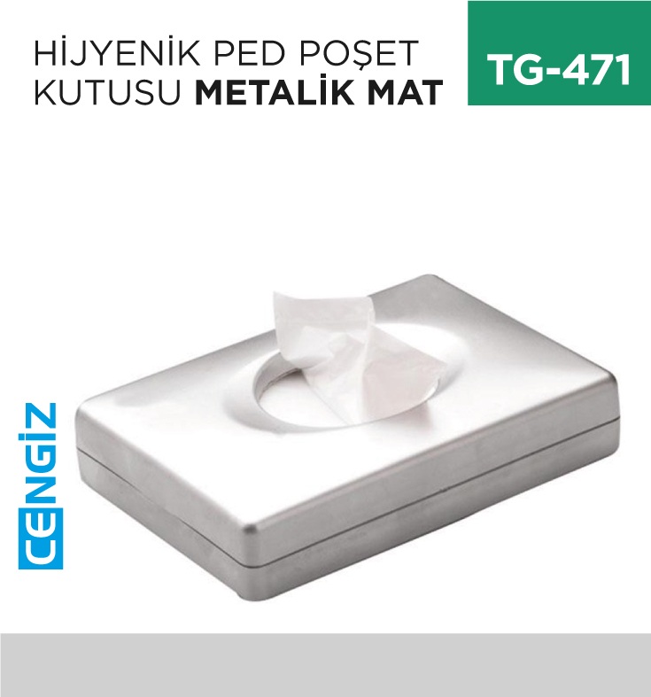 HİJYENİK PED POŞET KUTUSU METALİK MAT (7483)