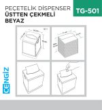 PEÇETELİK DİSPENSER ÜSTTEN ÇEK. BEYAZ (NG11)