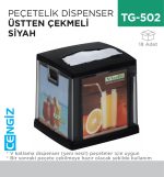 PEÇETELİK DİSPENSER ÜSTTEN ÇEK. SİYAH (NG11B)