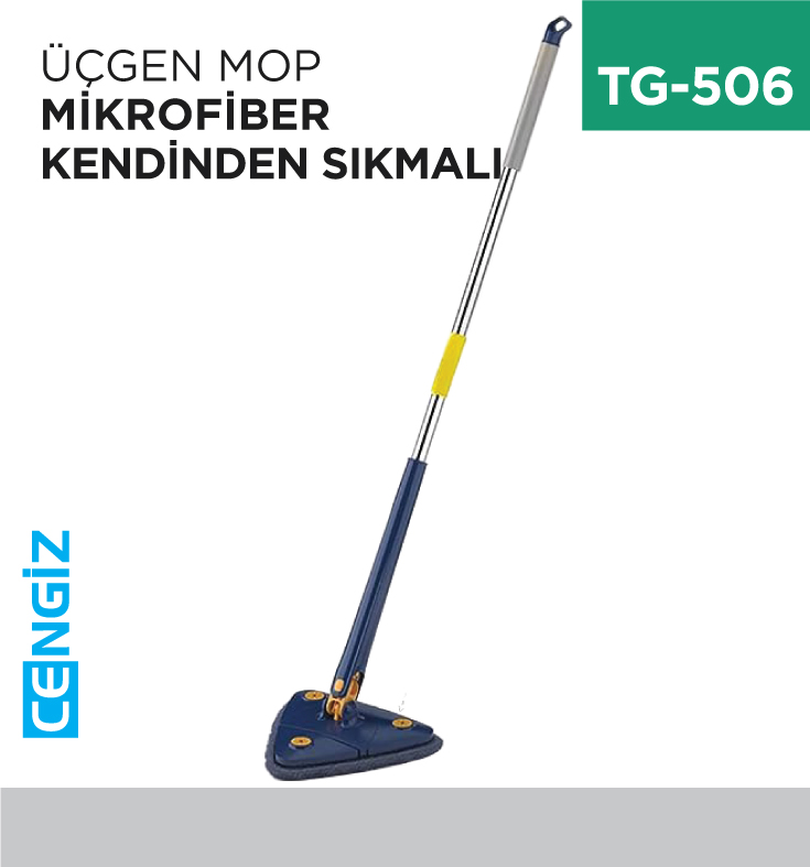 ÜÇGEN MOP MİKROFİBER KENDİNDEN SIKMALI