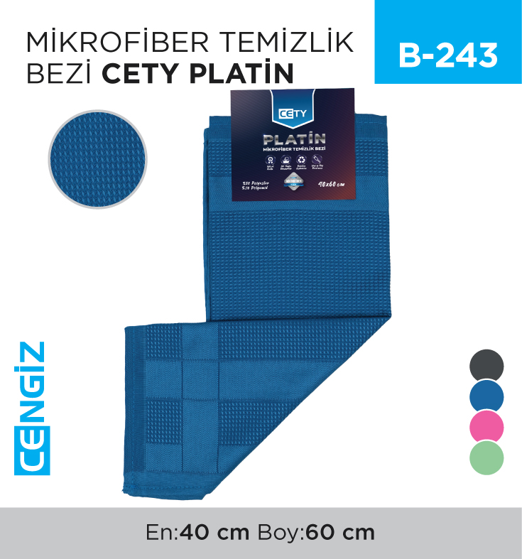 MİKROFİBER TEMİZLİK BEZİ CETY PLATİN