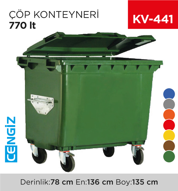 ÇÖP KONTEYNERİ 770 LT