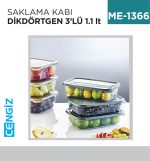 SAKLAMA KABI D.DÖRTGEN 3LÜ 1.1 LT (E-749)