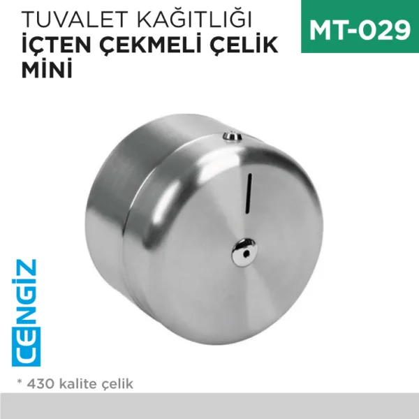 TUVALET KAĞITLIĞI İÇTEN ÇEKMELİ ÇELİK MİNİ (7304)