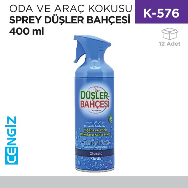 ODA VE ARAÇ KOKUSU SPREY DÜŞLER BAHÇESİ 400 ML(P-128)