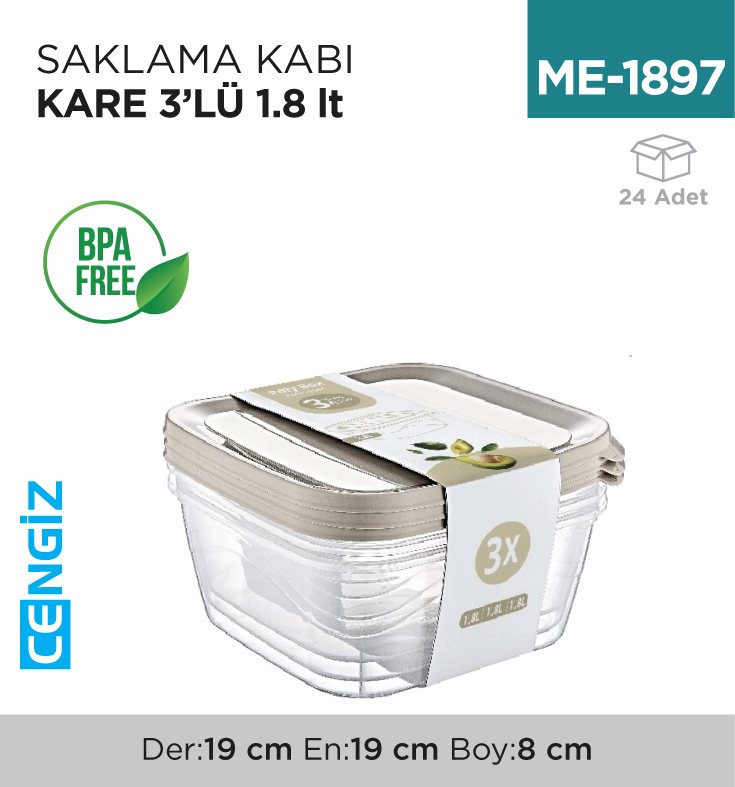 SAKLAMA KABI KARE 3LÜ 1.8 LT (E-773)
