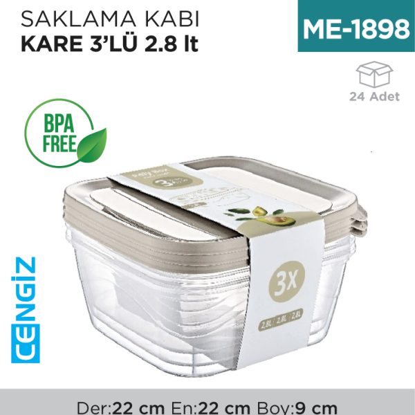 SAKLAMA KABI KARE 3LÜ 2.8 LT (E-774)