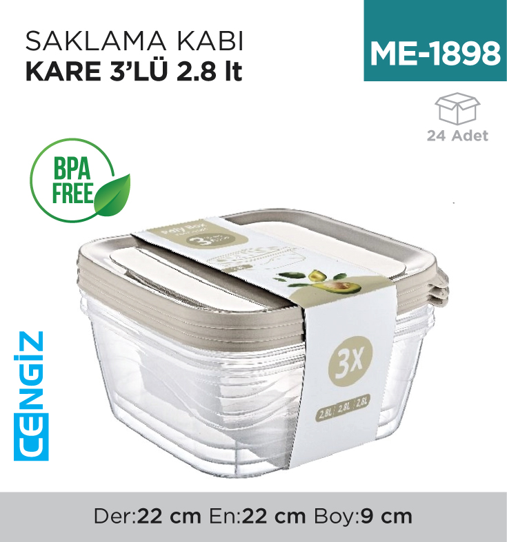 SAKLAMA KABI KARE 3LÜ 2.8 LT (E-774)