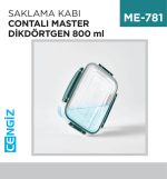 SAKLAMA KABI CONTALI  MASTER DİKDÖRTGEN  800 ML(30812)