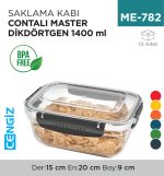 SAKLAMA KABI CONTALI MASTER DİKDÖRTGEN 1400 ML(30813)