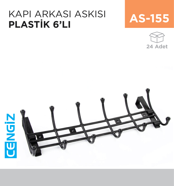 KAPI ARKASI ASKISI PLASTİK 6LI